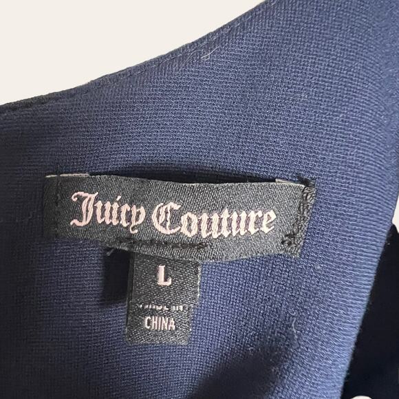 Juicy Couture Regal Angel Stripe Ponte 2 Piece Dress Jacket Set Size L - Picture 6 of 16